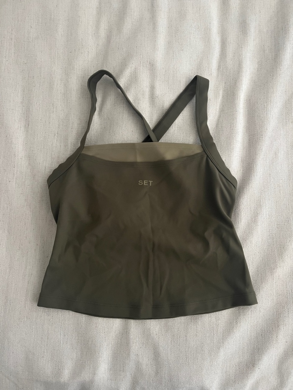SET Active Olive Green Studio Tank
